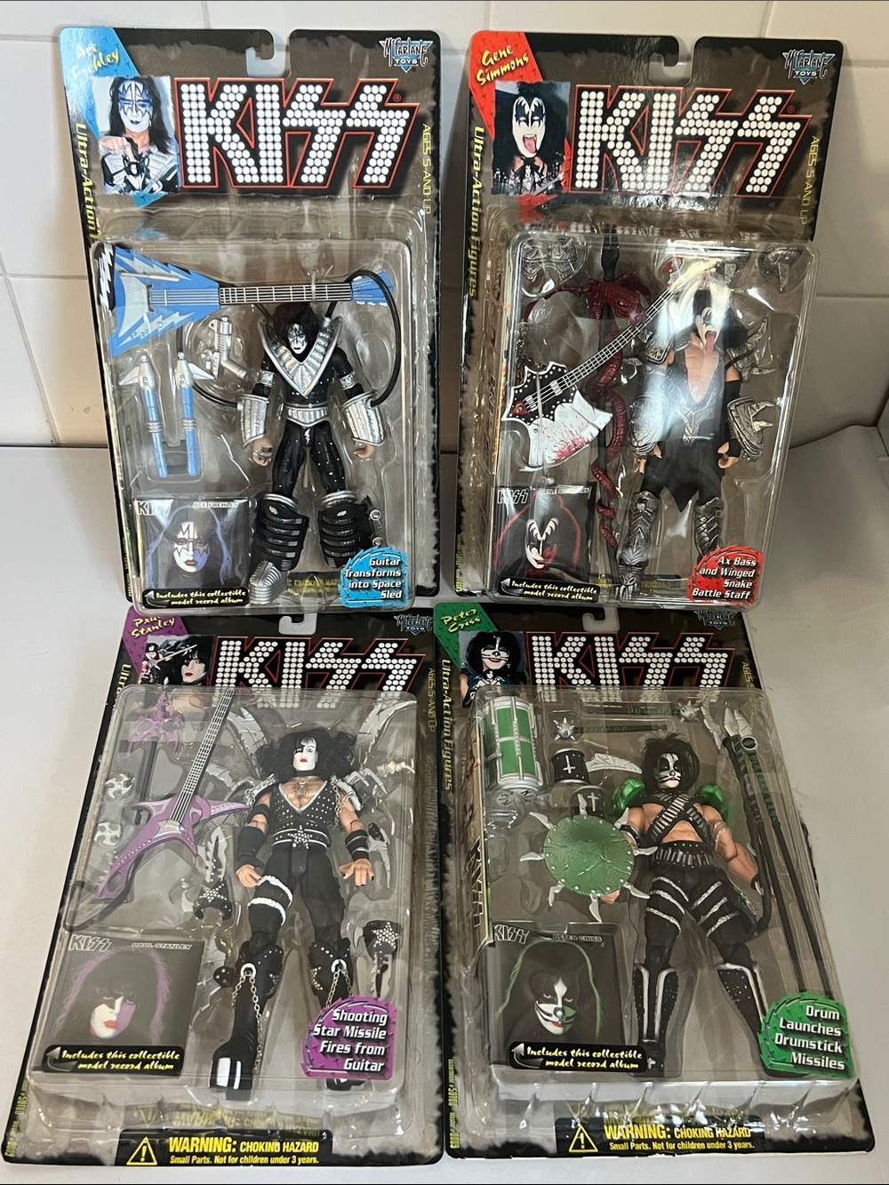 KISS Ultra Action Figures LP Set/4 Sealed/Mint 1997